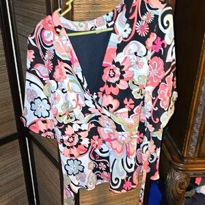 Floral Double Layer Top - Multicolor